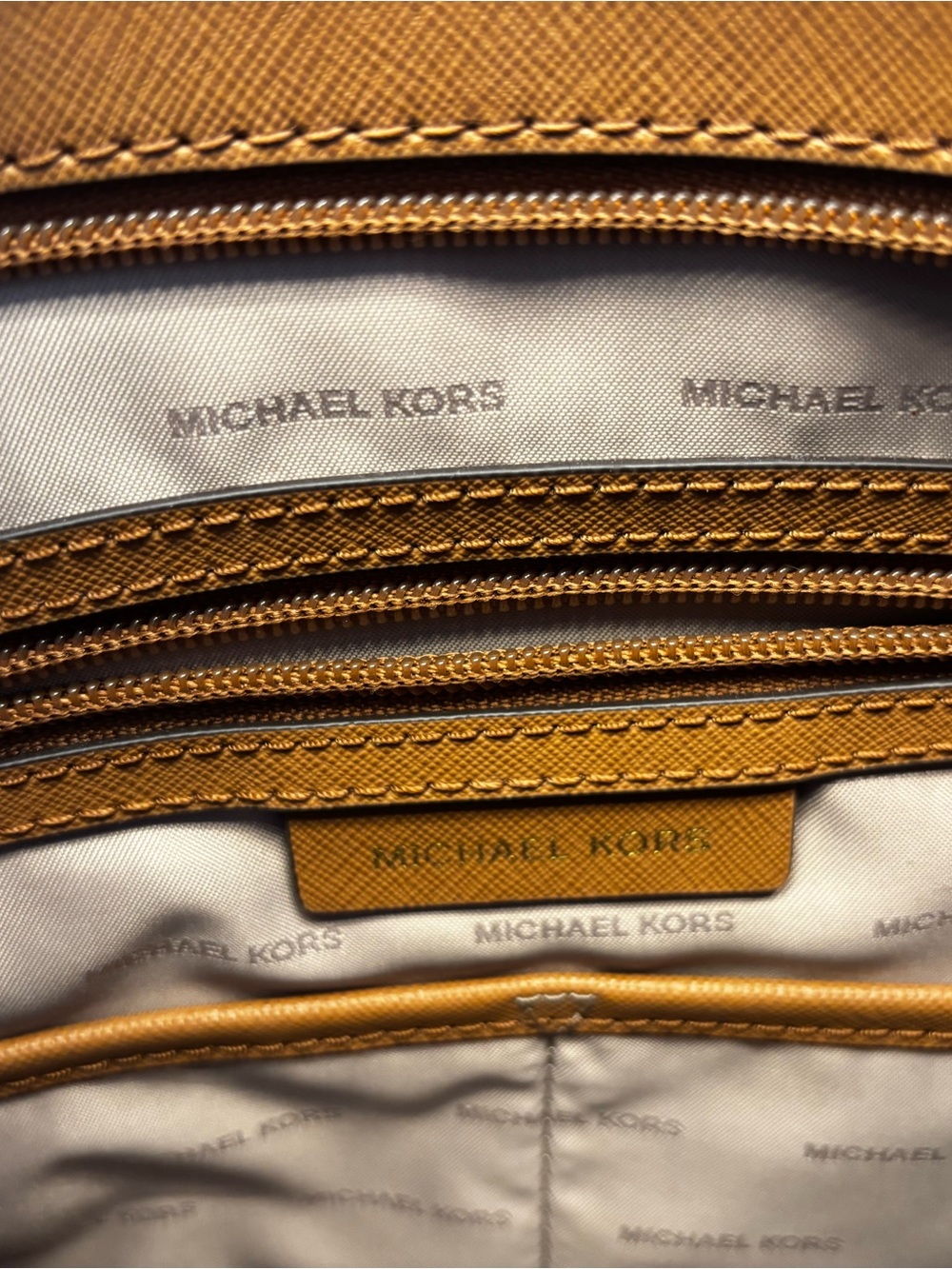 Michael Kors Tan Leather Tote Bag - Picture 8 of 13